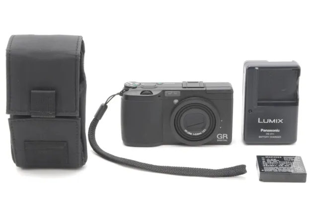 [TOP MINT w/Case] Ricoh GR Digital 8.1MP Black Compact Digital Camera from JAPAN