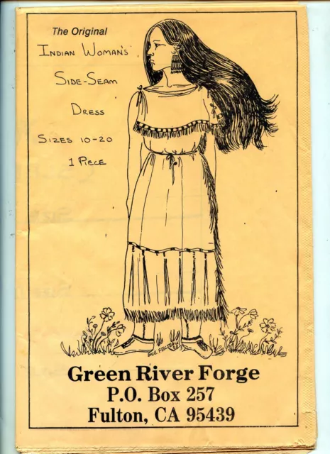 Indian Woman's Side-Seam Dress - Green River Forge Pattern - Sizes 10-20