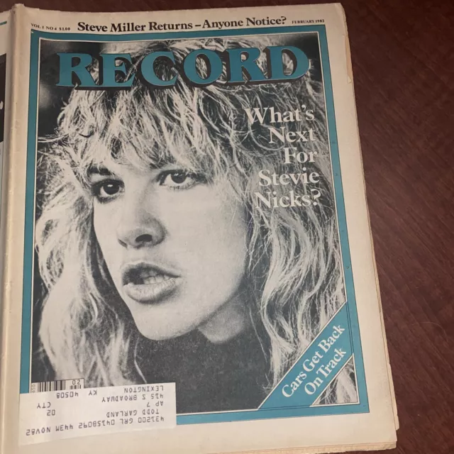 1982 February Record Magazine Newspaper Stevie Nicks Steve Miller The Cars