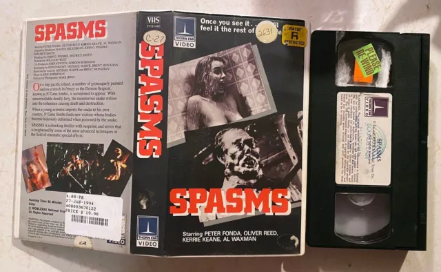 VHS: SPASMS: HBO Thorn clamshell clam: slipcase, rare horror $29.99 -  PicClick