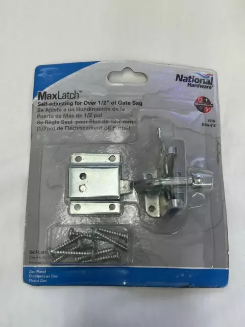 National Hardware N342-618 V21A MaxLatch ~ Zinc Plated ~ Self Adjusting