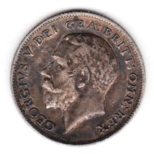 1911 Great Britain George V Sterling Silver Sixpence.