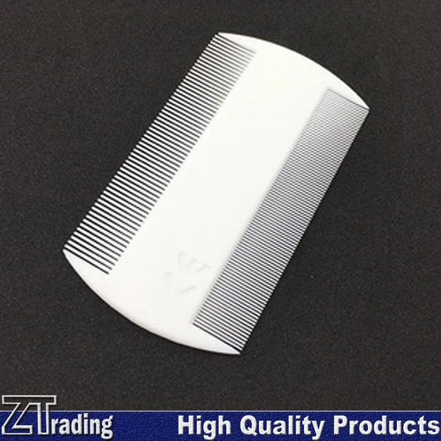 2 Pieces White Double Sided Fine Tooth Nit Comb for Head Lice Detection Haircomb 2