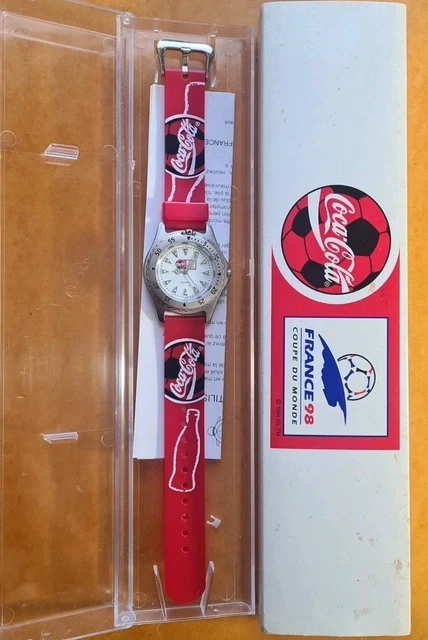 Montre Vintage De Collection Coca-Cola - Fabriquée En France, Années 80, Chronographe Quartz