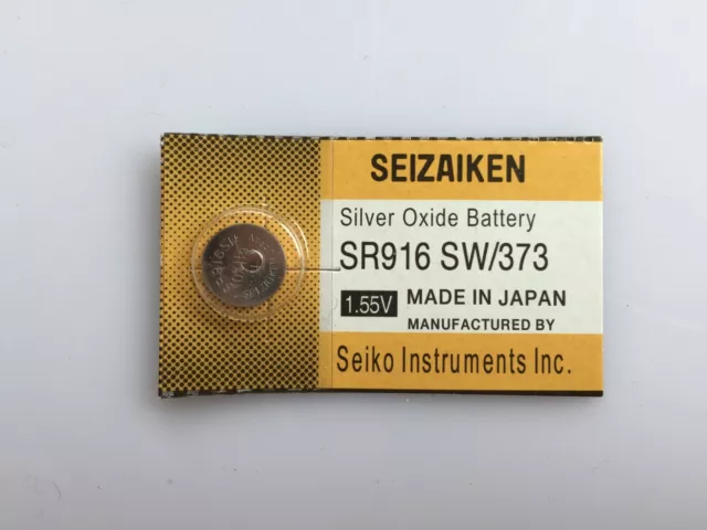 1x Seizaiken SR916SW 373 Silver Oxide Watch Battery made in Japan By Seiko