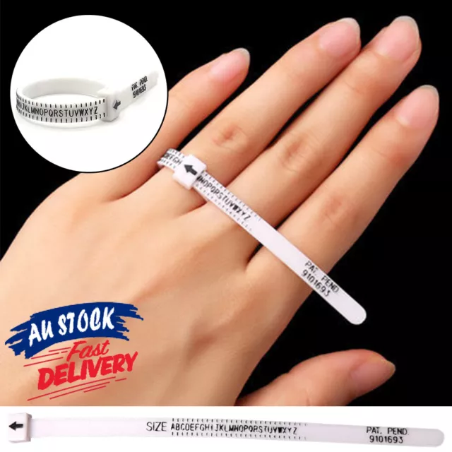 2x Measurement Finger Measure Gauge Size Tool Check your Size Finger Ring Sizer