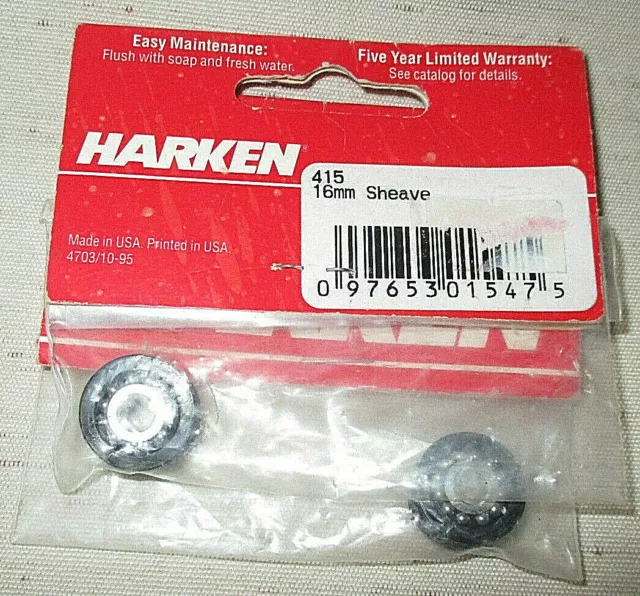 Harken 16 mm Sheave #415 Lot of 2  (*2508SH)