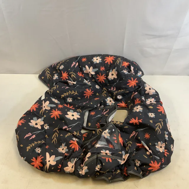 Dodo Nici Dark Blue Floral Shopping Cart Cover For Baby/Toddler With Pillow
