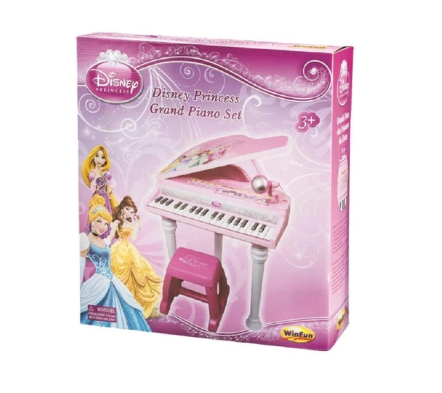 DISNEY PRINCESS GRAND Piano Keyborad & Chair Microphone Sound Effect ...