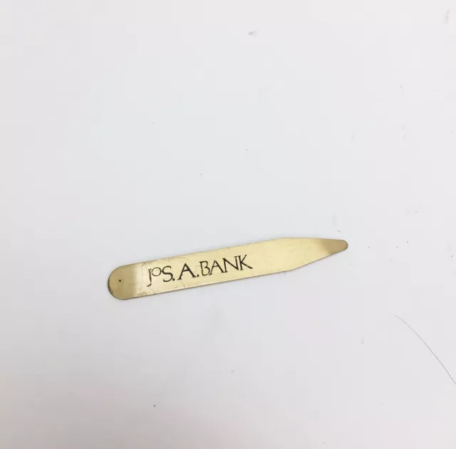 Jos A Bank Unisex Shirt Collar Stay Brass Metal 2 3/4"