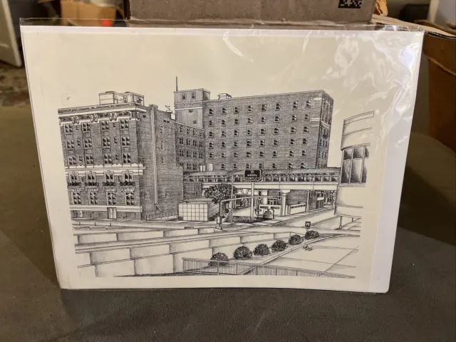 Historic Hotel Bentley 1908/Alexandria, Louisiana/Pencil drawing by Keith Labour