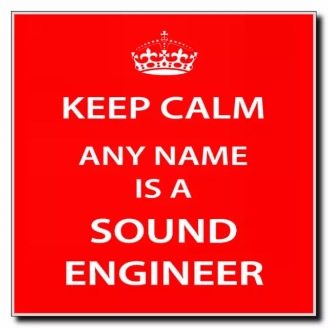 Sound Engineer Personalised Keep Calm Coaster