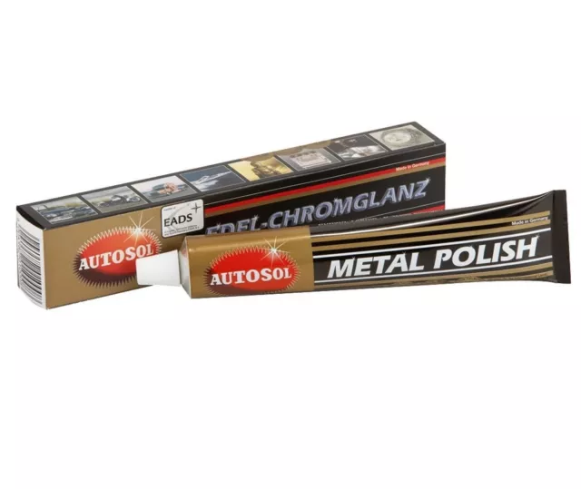 🚗 (133,20€/1l) 1x Autosol ® 75ml Chrom Politur Glanz Metallreiniger Edelstahl