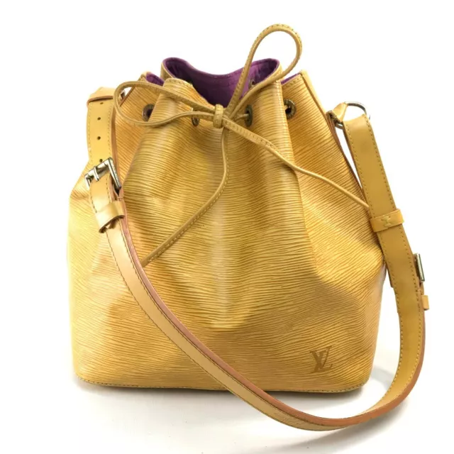 LOUIS VUITTON LV Petit Noe Used Shoulder Bag Yellow Epi M44109 Vintage  #AG231 S