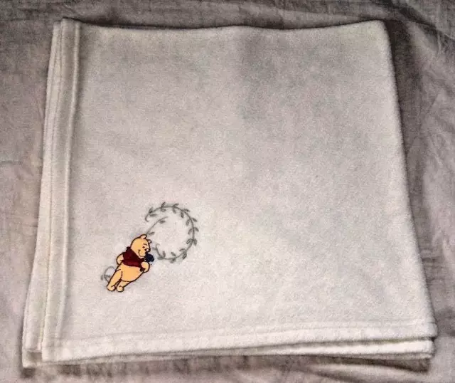 Disney® Winnie the Pooh Lux Applique Receiving Blanket - Beige, 30