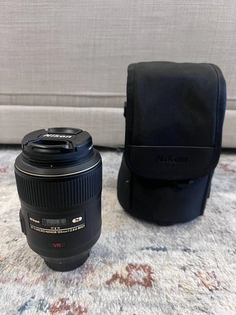 Nikon Micro NIKKOR AF 105mm f/2.8 D Prime Telephoto Macro Camera Lens #T-97136 e