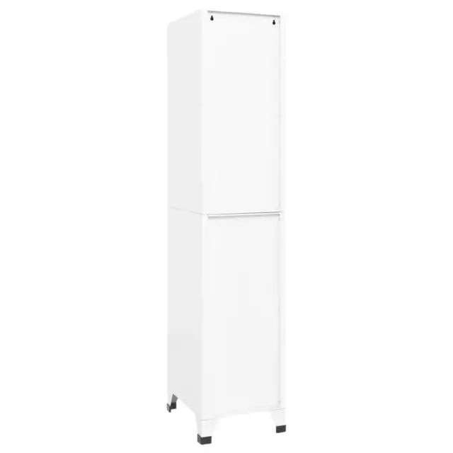 NNEVL Locker Cabinet White 38x45x180 cm Steel 3