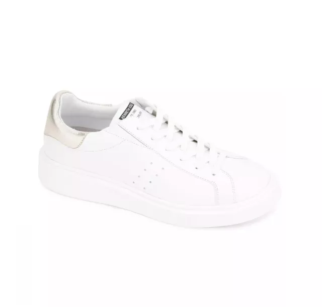 Kenneth Cole Kam Platform Lace Up White Leather Sneakers Women’s Size 9