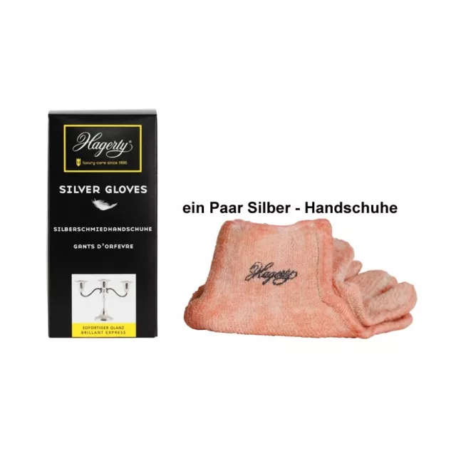 Hagerty Silver Gloves Silber reinigen Polierhandschuhe Silberputztuch politur GO