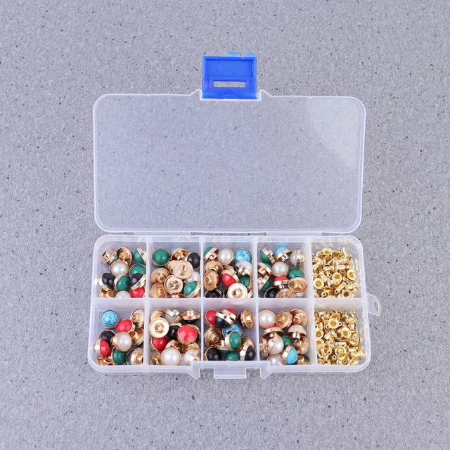 1 Set DIY Remache Set Cat Eye Shaped Remache Colorido Remache DIY Decoración Accesorios