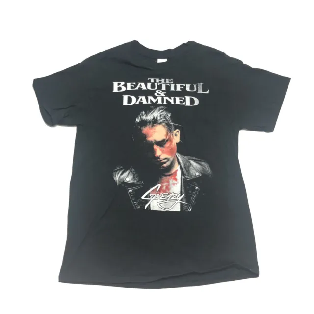 G-Easy Black The Beautiful And Damned Tour Doubled Side Concert Shirt Size M