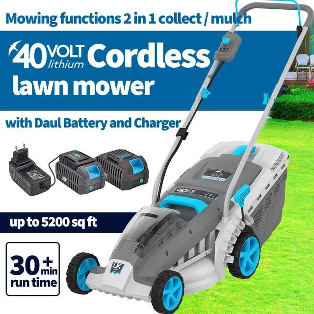 Swift 40v battery powered 37cm hand propelled lawnmower cheap