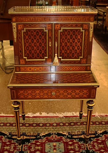 19th Century French Rosewood Inlaid Louis XVI Ladies Desk Bonheur Du Jour 3