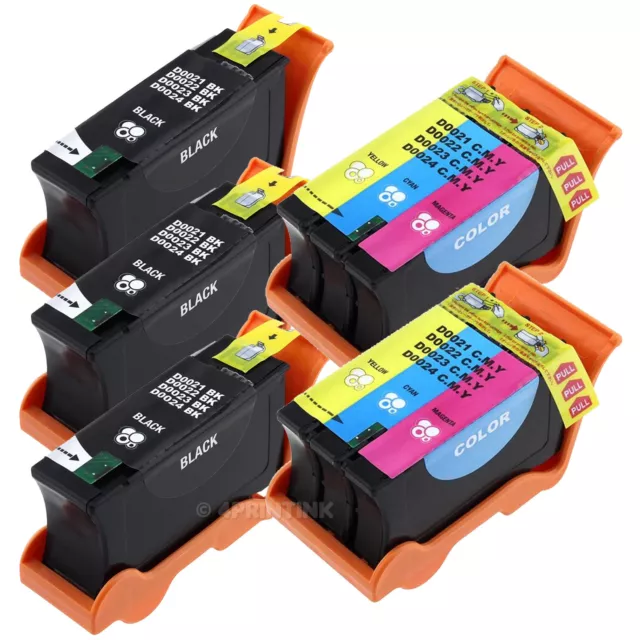 5PK: 3Bk+2C Ink Series 21 for DeLL V313 V313w V515w V715w
