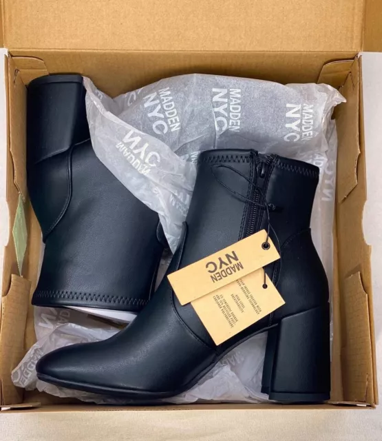 MADDEN by STEVE MADDEN NYC INSD Zip Bootie Black Woman’s Size 6 to 11 NWT IN BOX