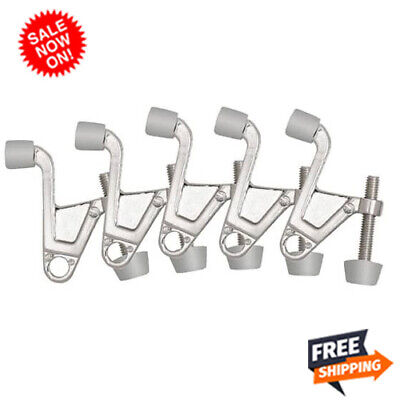 Hinge Pin Door Stopper 5-PACK Jumbo Stoppers Rubber Zinc Wall Protector Tool-NEW