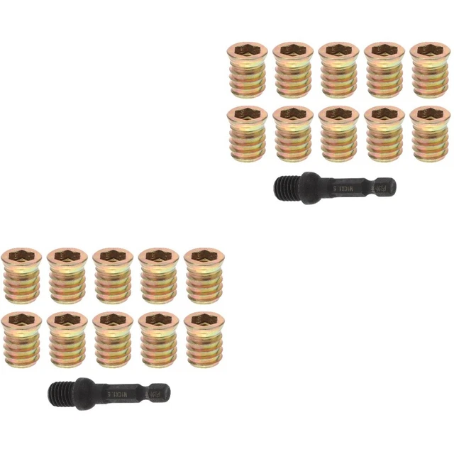 20 Inserti Dado Filettati M6 X 17mm - Testa Esagonale Per Mobili E Assemblaggi Fai Da Te - Foto 5