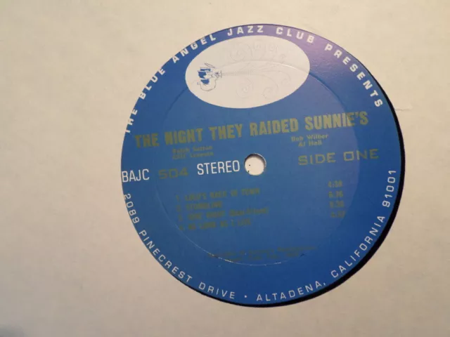 Bajc LP Record 504 / Blue Angel Jazz Club / Night Sie Raided Sunnies / Ralph 3