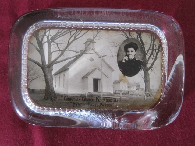 Vintage Christian Church, Pittwood, Illinois / Myrtle Parke, Pastor  Paper Weigh