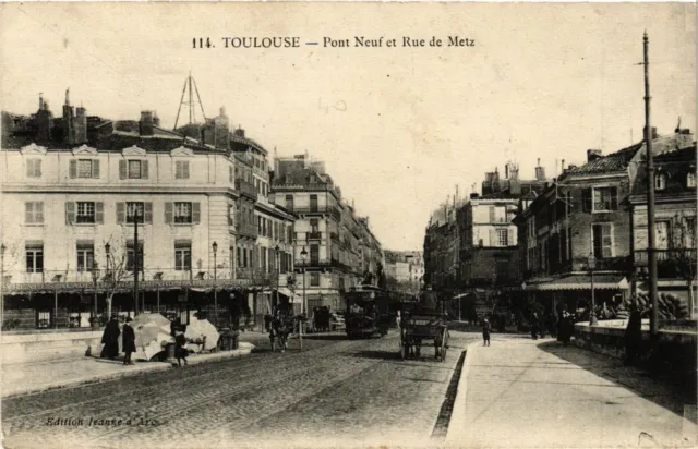 CPA TOULOUSE - bridge new and Rue de Metz (356857)