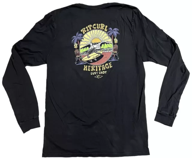 Rip Curl Men's X Heritage Surf Shop Shred Premium Long Sleeve Tee T-Shirt