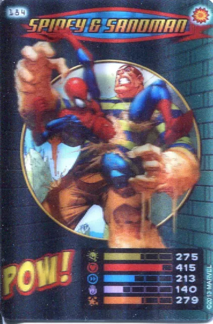 Spiderman Heroes And Villains Card #184 Spidey & Sandman Lenticular