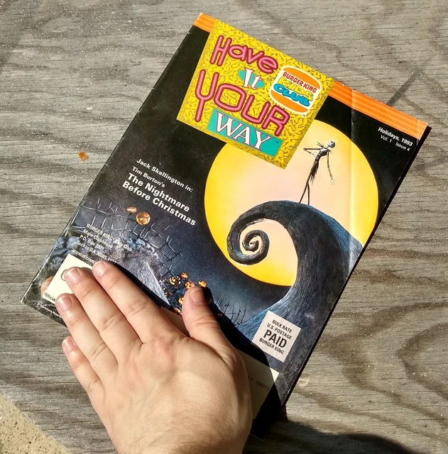 1993 BURGER KING KIDS CLUB MAGAZINE NIGHTMARE BEFORE CHRISTMAS ZBOTS Poster