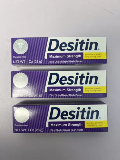 Desitin Maximum Strength Baby Diaper Rash- 1 oz (3 tube) 05/2023