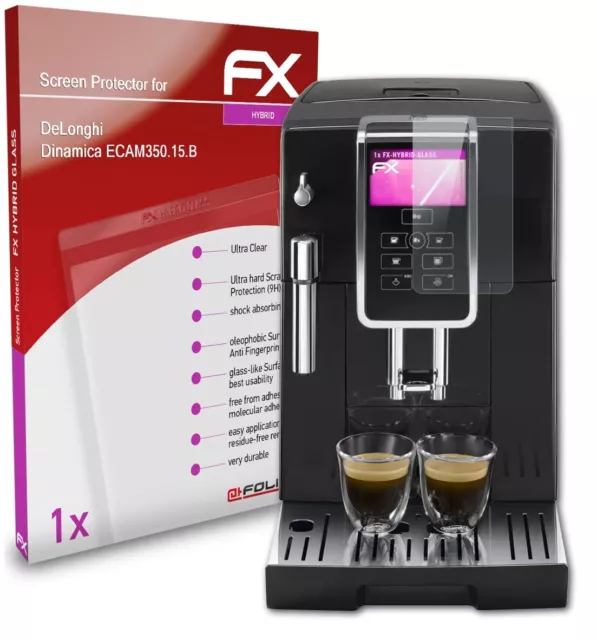 atFoliX Verre film protecteur pour DeLonghi ECAM350.15.B 9H Hybride-Verre