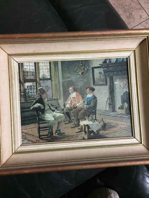 Old Print Good Companion Antique Frame
