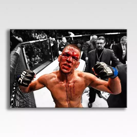 "Poster su tela Nate Diaz v Conor McGregor UFC 196 stampa fotografica arte da parete 30"" x 20"