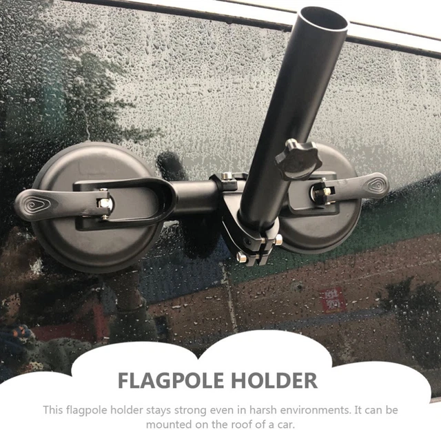Car Flagpole Stand Flagpole Sucker Bracket Car Flag Mount Multifunction 2