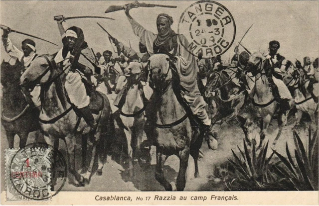 CPA AK CASABLANCA Razzia au camp Francais MAROC MILITAIRE (23208)