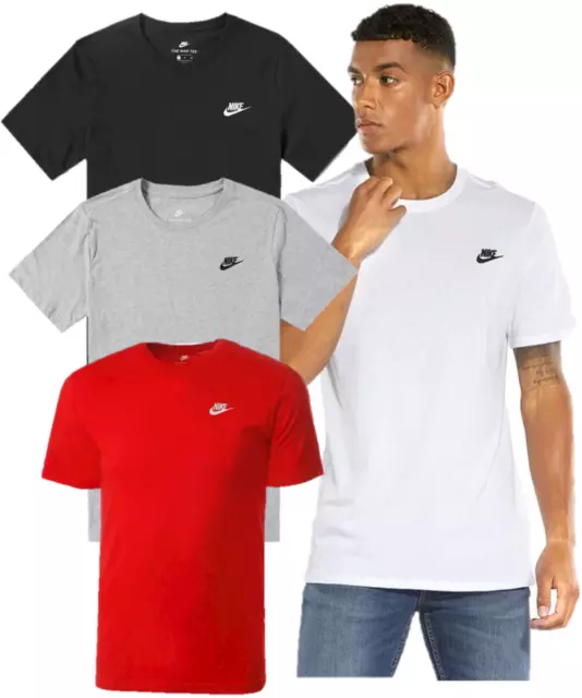 Nike Mens T-Shirt  NSW Embroidered Logo Tee Cotton T-Shirt Running Tee