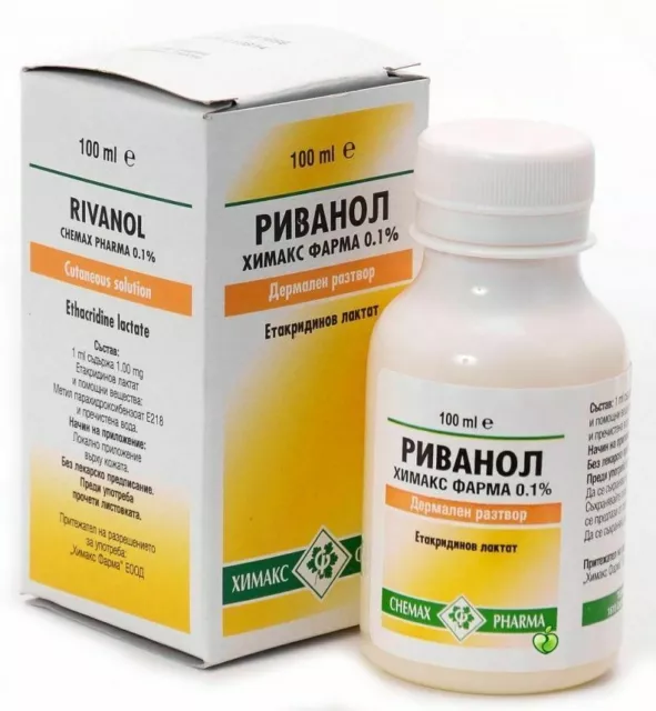Rivanol 100ml 0.1% Antiseptic Cutaneous solution