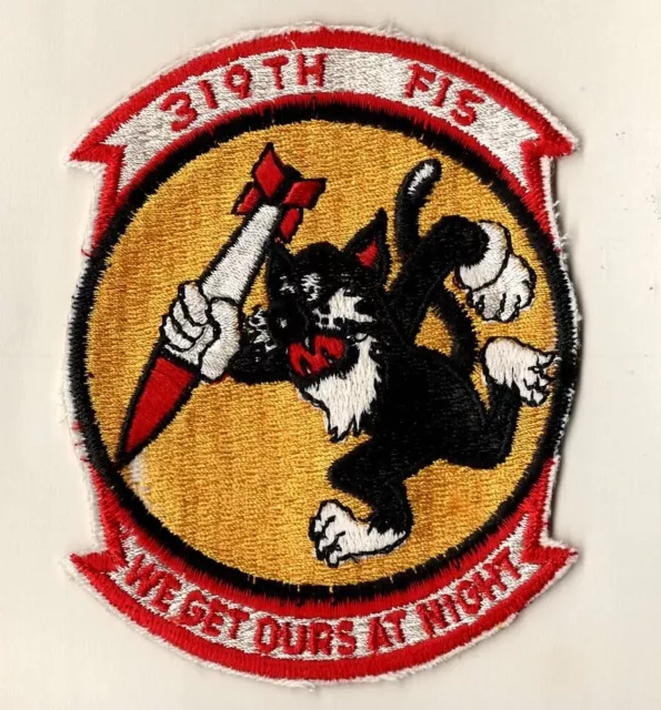 USAF Patch 319th  FTR INTERCEPTOR SQ, (ADC) 4.5" X 3.5" Malmstrom AFB, MT 1971