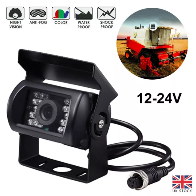 4Pin Heavy Duty RV Truck Trailer IR Waterproof Reversing Rear View Camera 12-24V