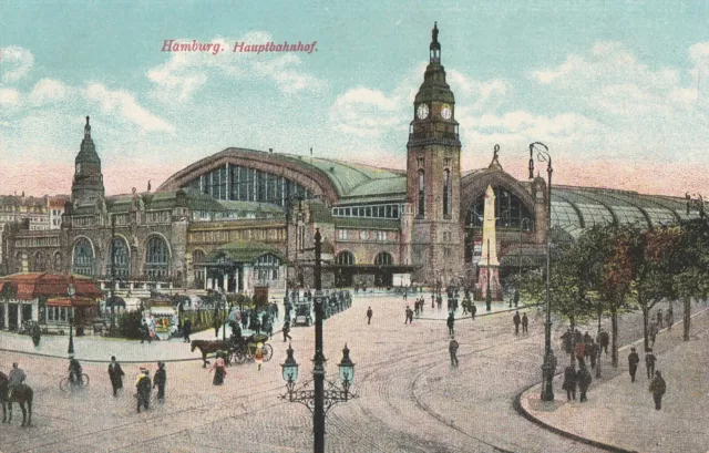 AK Hamburg Hauptbahnhof Bahnhof ungelaufen