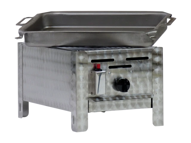 Gasgrill Gastrobräter für Propangas 1 flammig mit Grillrost und Pfanne