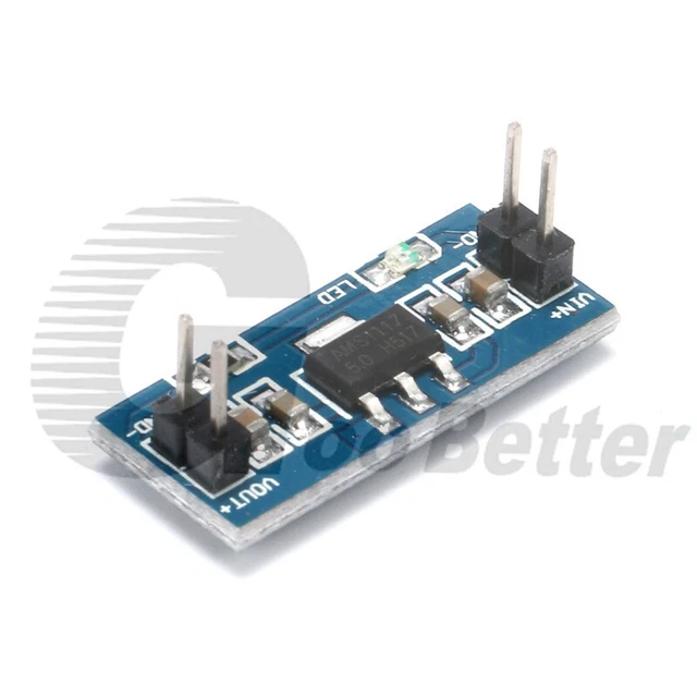 Module Abaisseur Tension DC-DC AMS1117 – Convertisseur 5V à 3.3V, 800mA, Réglable Automatique